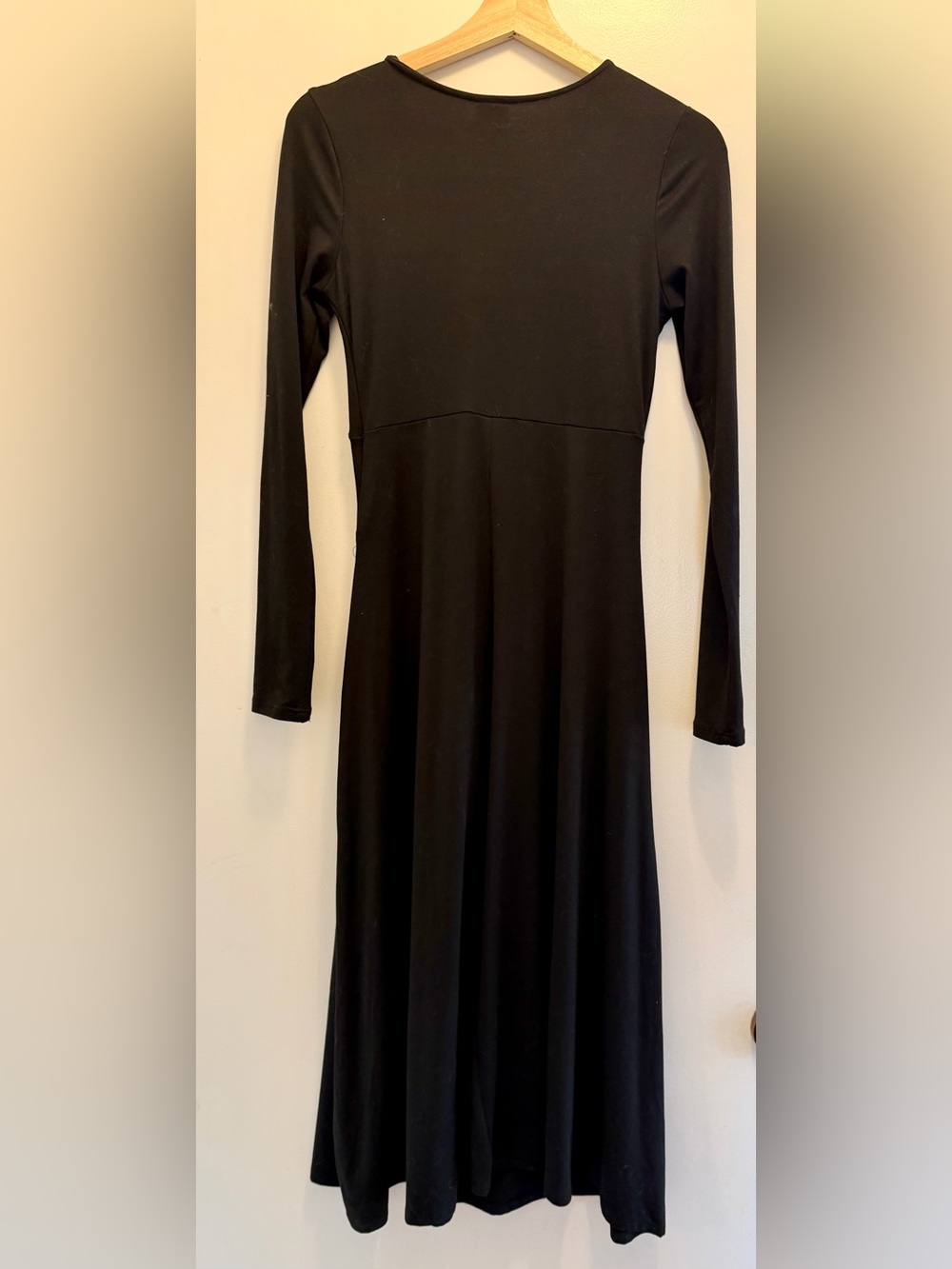 a new day Black Long-Sleeve Twist-Front Maxi DressSize XS - Picture 2 of 4